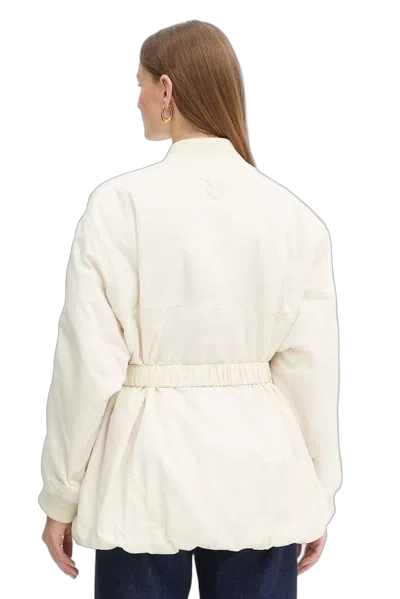 Pinko Quilted Nylon Down Jacket In White