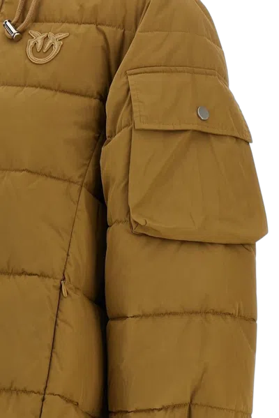 Pinko Crusca Down Jacket In Brown