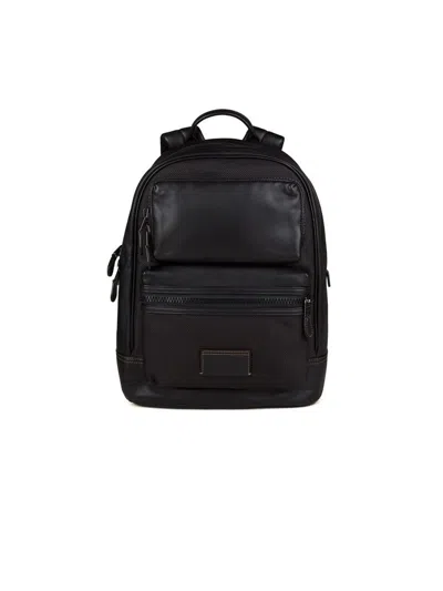 Coach Leather Backpack In Black