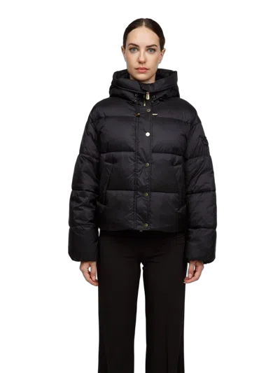 Pinko Quilted Puffer Down Jacket In Black