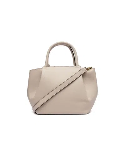 Guess Structured Polyurethane Tote Bag In Beige