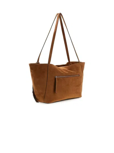 Guess Devon 3 Comp Tote Bag In Brown