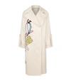 MIRA MIKATI Parrot Appliqué Trench Coat