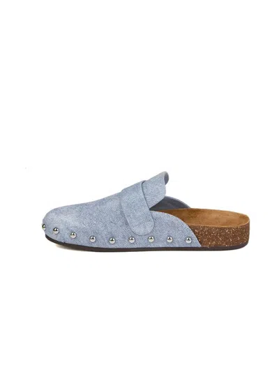 Tory Burch Mellow Stud Mule In Blue