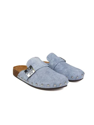 Tory Burch Mellow Stud Mule In Blue