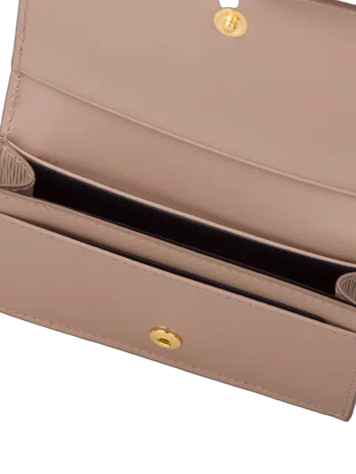 Prada Saffiano Leather Wallet In Pink