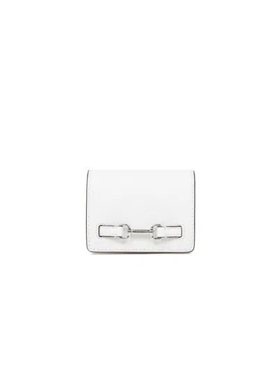 Michael Kors Carson Small Flap Wallet In White