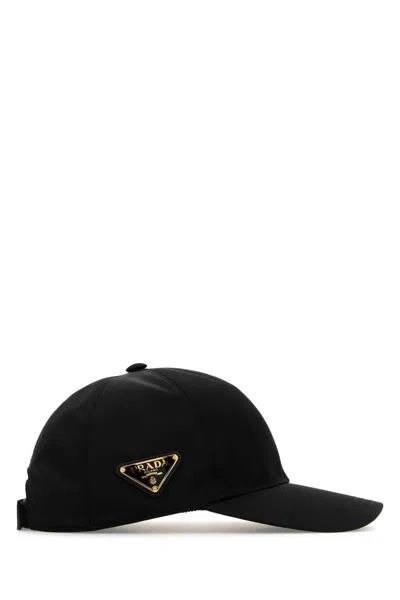 Prada Re-nylon Baseball Cap With Recycled Polyamide In Black