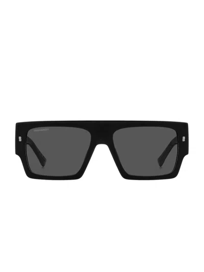 Dsquared2 D2 Logo-embossed Acetate Sunglasses In Black