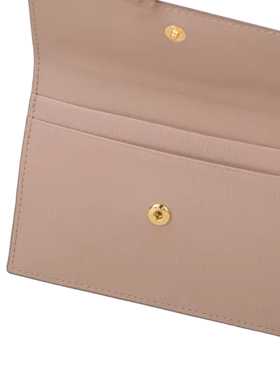 Prada Saffiano Leather Wallet In Beige