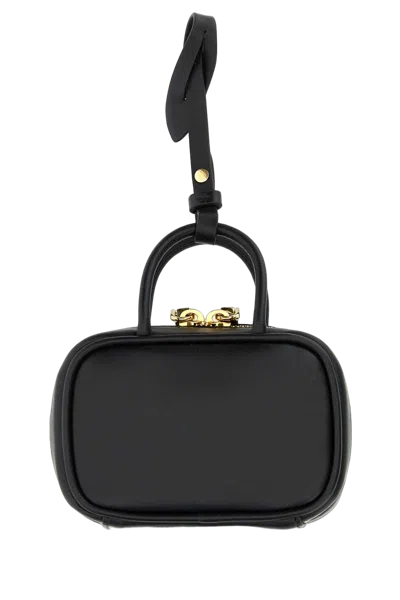 Miu Miu Leather Top Handle Wallet In Black