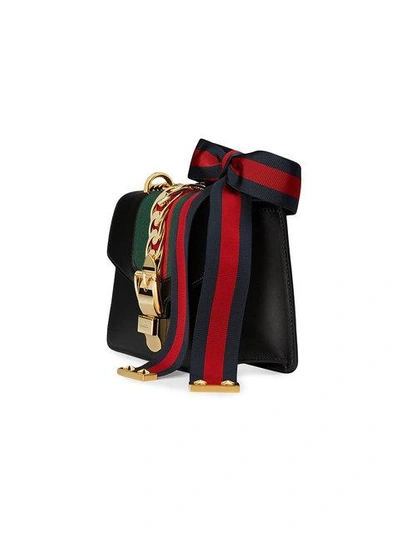 Shop Gucci Mini Sylvie Tote Bag In Black