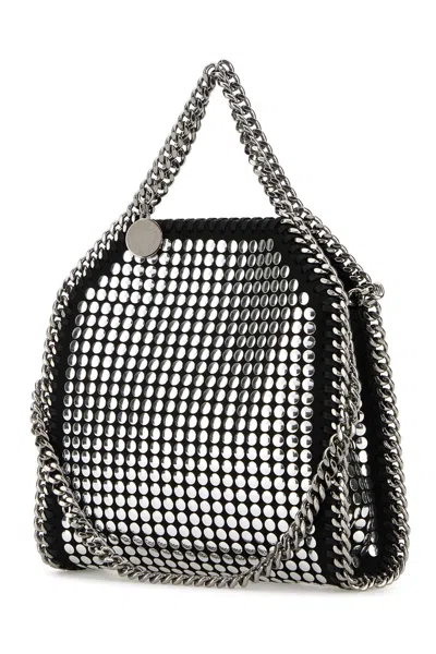 Stella Mccartney Studded Wool Shoulder Bag In Black