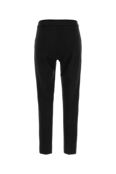 Max Mara Black Slim Flat Front Pants In Black