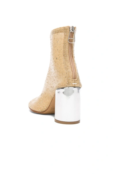 Shop Maison Margiela Heeled Booties In Beige