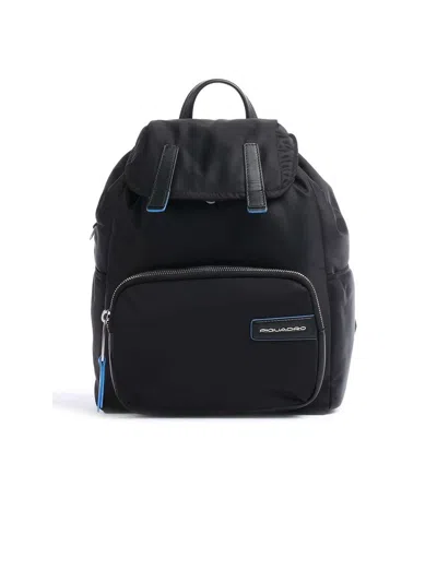 Piquadro Recycled Nylon Backpack In Black