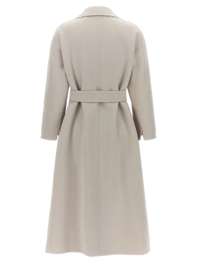 S Max Mara Esturia Coat Belted Waist Long Length In Neutral