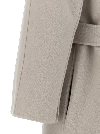 S Max Mara Esturia Coat Belted Waist Long Length In Neutral