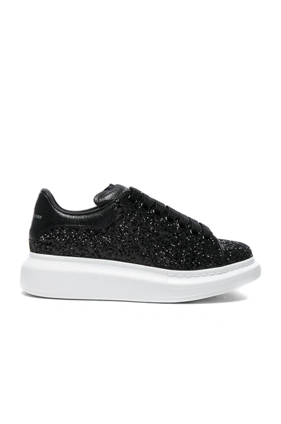 Alexander Mcqueen Black Glitter Oversized Sneakers | ModeSens