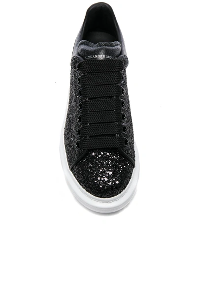 Shop Alexander Mcqueen Platform Lace Up Sneakers In Black,metallics