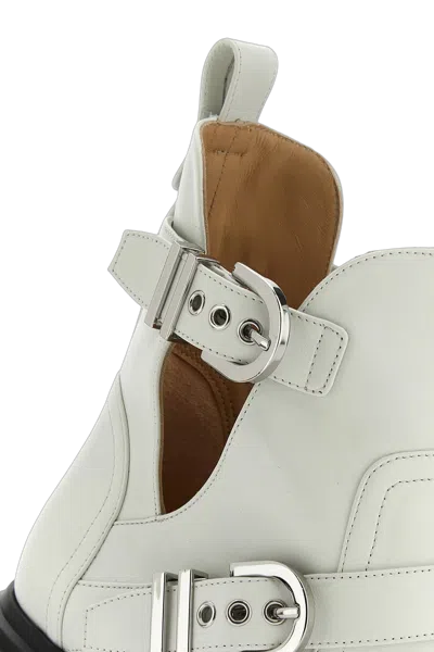 Stuart Weitzman Woman Ankle Boots White Size 7.5 Leather In White