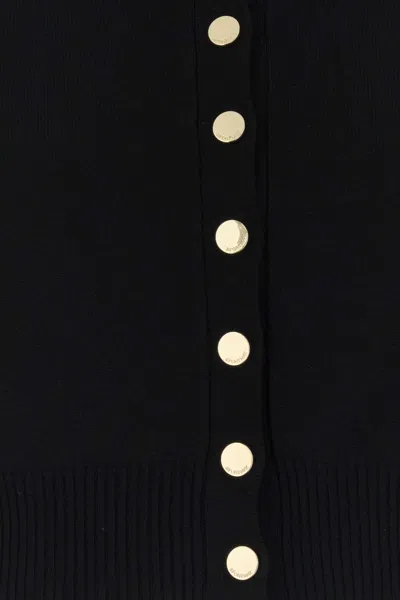 Sportmax Button-front Cropped Cardigan In Black