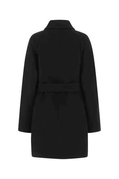 Givenchy Wool Cashmere Silk Coat In Black