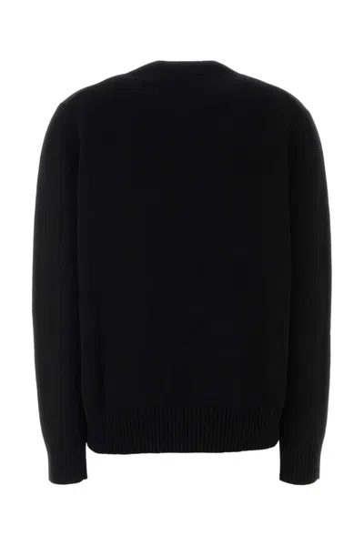 Givenchy Logo-intarsia Wool-cashmere Sweater In Black