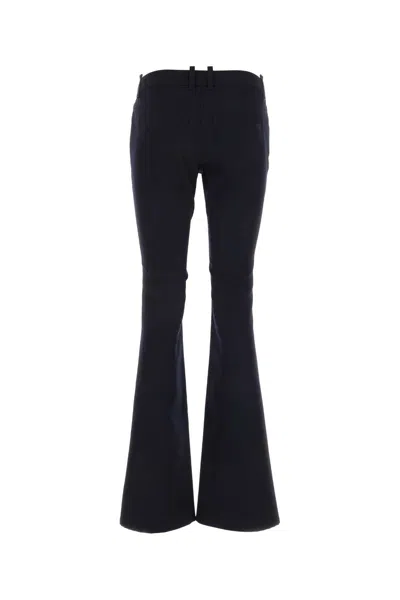 Off-white Virgin Wool Flared Trousers In Blue