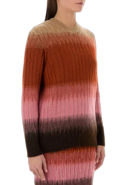 Fendi Gradient Mohair-nylon Blend Sweater In Multi