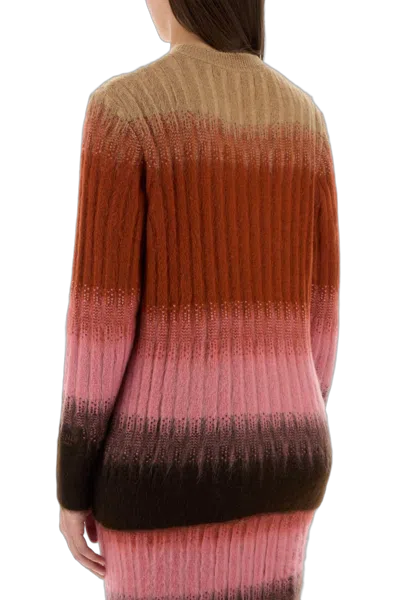 Fendi Gradient Mohair-nylon Blend Sweater In Multi