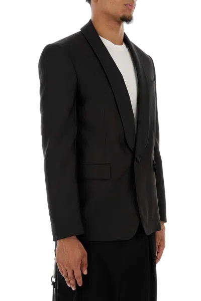 Loewe Wool-silk Oversized Blazer In Black