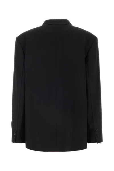 Marni Virgin Wool Blend Blazer In Black
