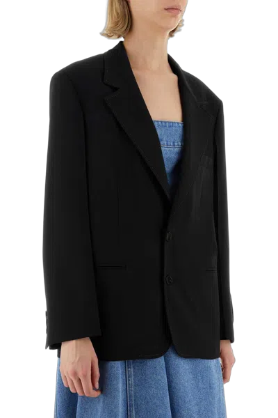 Marni Virgin Wool Blend Blazer In Black