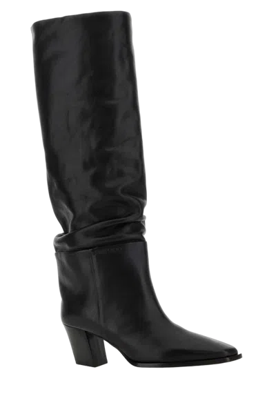 Jimmy Choo Knee-high Leather Boot In Black