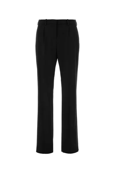 Balenciaga Wool Elastane Trousers In Black