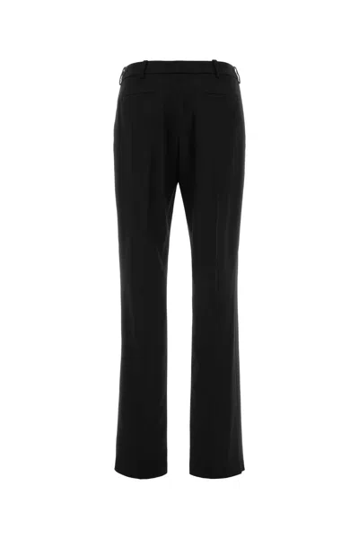 Balenciaga Wool Elastane Trousers In Black