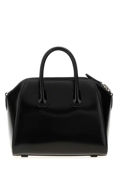 Givenchy Structured Leather Top Handle Bag In Black
