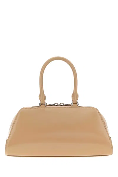 Givenchy Glazed Calf Leather Top Handle Bag In Beige