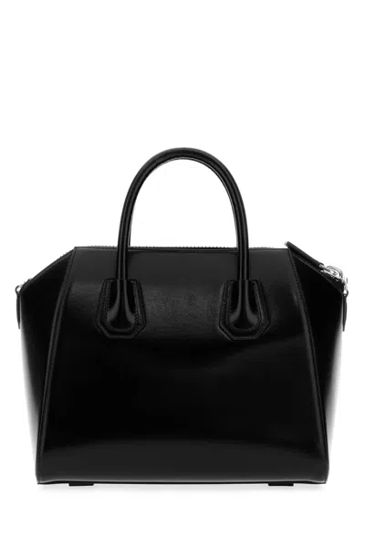 Givenchy Structured Leather Top Handle Bag In Black