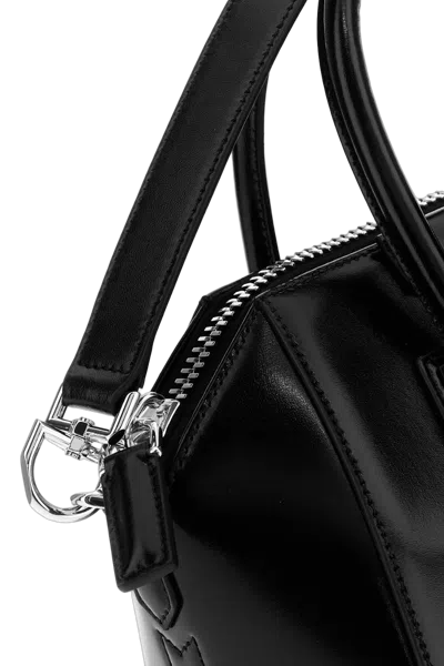 Givenchy Structured Leather Top Handle Bag In Black