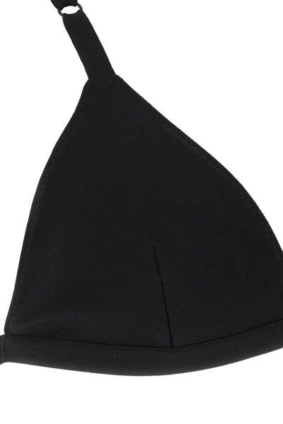 Givenchy Ribbed Knit Bikini Top In Black