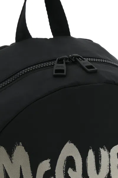 Alexander Mcqueen Logo-print Backpack In Black
