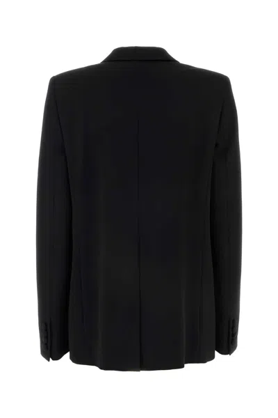Stella Mccartney Double-breasted Wool Blazer In Black