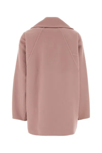 Loewe Wool Oversized Coat In Pink