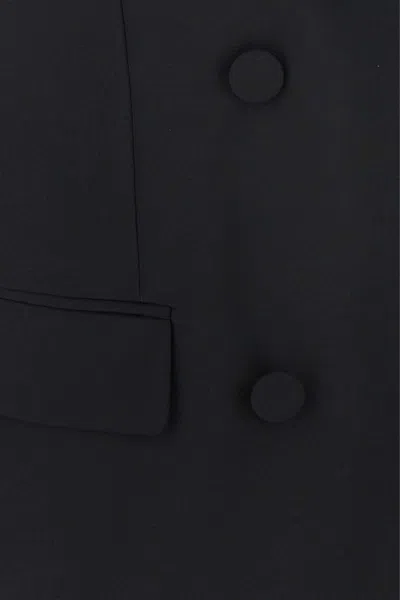 Givenchy Oversize Wool Blend Blazer With Mohair Finish In Black