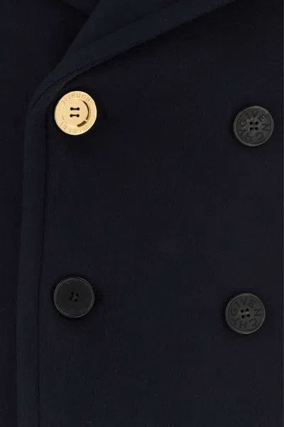 Givenchy Double-breasted Wool Coat In Black
