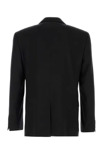 Balenciaga Long Sleeve Single Breasted Tailored Jacket In Black