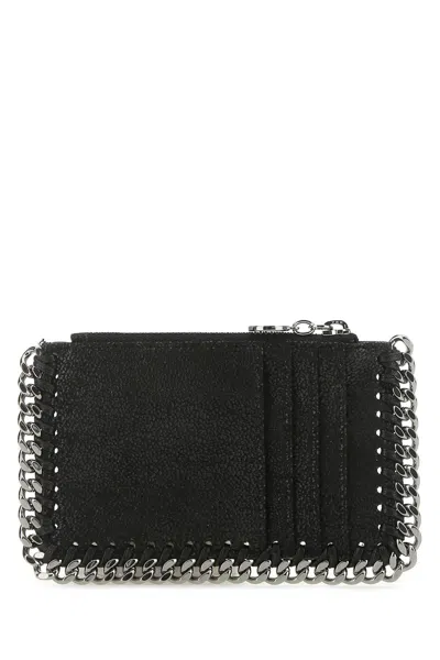 Stella Mccartney Chain-trimmed Polyester Wallet In Black