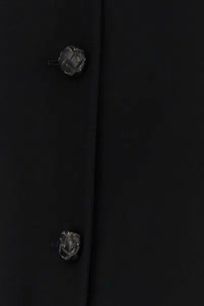 Prada Black Wool Blend Coat In Black